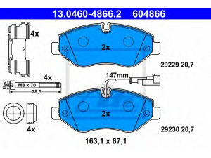 ATE 13.0460-4866.2 stabdžių trinkelių rinkinys, diskinis stabdys 
 Techninės priežiūros dalys -> Papildomas remontas
D1060-MB200, D1060-MB600, D1060-MB60A