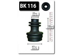 SHAFTEC BK116 gofruotoji membrana, kardaninis velenas 
 Ratų pavara -> Gofruotoji membrana