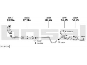 BOSAL 088.015.75 išmetimo sistema 
 Išmetimo sistema -> Išmetimo sistema, visa