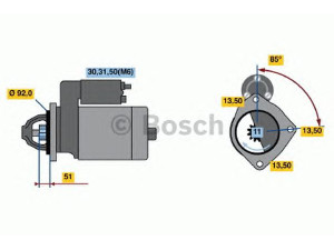 BOSCH 0 001 372 001 starteris 
 Elektros įranga -> Starterio sistema -> Starteris
1516658R, 004 151 88 01, 004 151 94 01