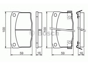 BOSCH 0 986 494 455 stabdžių trinkelių rinkinys, diskinis stabdys 
 Techninės priežiūros dalys -> Papildomas remontas
961019725, 96133555S, 96101972 5