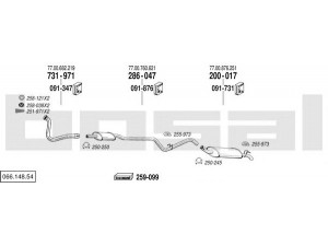 BOSAL 066.148.54 išmetimo sistema 
 Išmetimo sistema -> Išmetimo sistema, visa