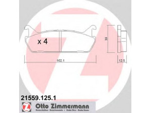 ZIMMERMANN 21559.125.1 stabdžių trinkelių rinkinys, diskinis stabdys 
 Techninės priežiūros dalys -> Papildomas remontas
0449287101, 0449287101000, 0449287102