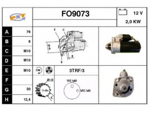 SNRA FO9073 starteris 
 Elektros įranga -> Starterio sistema -> Starteris
1253808, 1480550, 4M5T11000KB, 6G9N11000EB