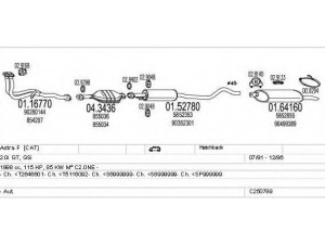 MTS C250789003261 išmetimo sistema 
 Išmetimo sistema -> Išmetimo sistema, visa