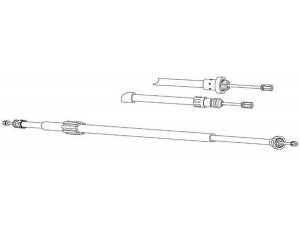 CEF RT02277 trosas, stovėjimo stabdys 
 Stabdžių sistema -> Valdymo svirtys/trosai
8200214752, 8200673248