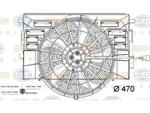HELLA 8EW 351 040-451 ventiliatorius, radiatoriaus 
 Aušinimo sistema -> Oro aušinimas
JNB000050, PGK000110