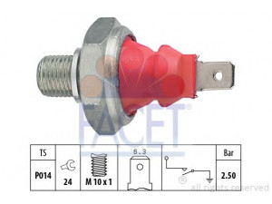 FACET 7.0111 alyvos slėgio jungiklis 
 Variklis -> Variklio elektra
078 919 081 A