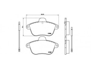 BREMBO P 61 046 stabdžių trinkelių rinkinys, diskinis stabdys 
 Techninės priežiūros dalys -> Papildomas remontas
425295, 95659639, 95659640, E172021