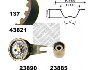 MAPCO 23815 paskirstymo diržo komplektas 
 Techninės priežiūros dalys -> Papildomas remontas
028 198 119B, 1L0 198 002