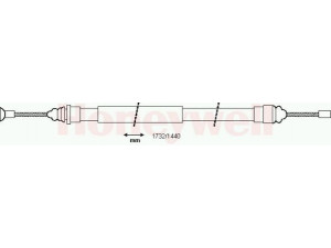 BENDIX 432810B trosas, stovėjimo stabdys 
 Stabdžių sistema -> Valdymo svirtys/trosai
4403490, 9111490, 8200021940, 8200694128