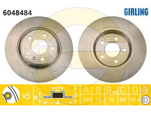 GIRLING 6048484 stabdžių diskas 
 Dviratė transporto priemonės -> Stabdžių sistema -> Stabdžių diskai / priedai
8K0615601B