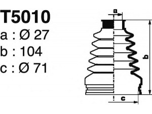 DEPA T5010 gofruotoji membrana, kardaninis velenas 
 Ratų pavara -> Gofruotoji membrana
1J0498201J, 1J0498201K