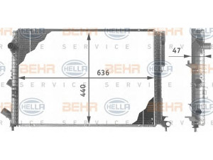 HELLA 8MK 376 706-561 radiatorius, variklio aušinimas 
 Aušinimo sistema -> Radiatorius/alyvos aušintuvas -> Radiatorius/dalys
60 25 310 088, 60 25 411 680