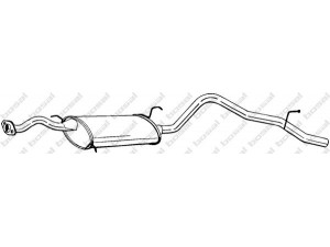BOSAL 285-027 galinis duslintuvas 
 Išmetimo sistema -> Duslintuvas
17405-87661, 17405-87662