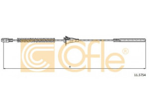 COFLE 11.5754 trosas, stovėjimo stabdys 
 Stabdžių sistema -> Valdymo svirtys/trosai
522614, 522642, 90445986, 90538699