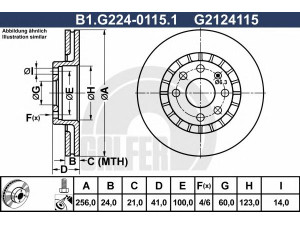 GALFER B1.G224-0115.1 stabdžių diskas 
 Stabdžių sistema -> Diskinis stabdys -> Stabdžių diskas
5 69 001, 5 69 042, 90295087, 90487402