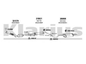 KLARIUS 790372E išmetimo sistema 
 Išmetimo sistema -> Išmetimo sistema, visa