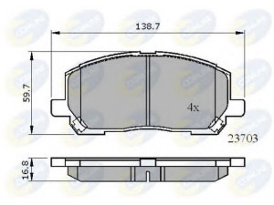 COMLINE CBP01507 stabdžių trinkelių rinkinys, diskinis stabdys 
 Techninės priežiūros dalys -> Papildomas remontas
0446548030, 446548030