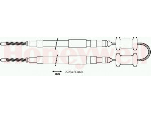 BENDIX 431135B trosas, stovėjimo stabdys 
 Stabdžių sistema -> Valdymo svirtys/trosai
321609721