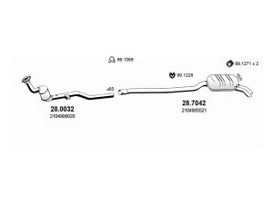ASSO ART1384 išmetimo sistema 
 Išmetimo sistema -> Išmetimo sistema, visa
