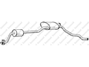 BOSAL 287-637 vidurinis duslintuvas 
 Išmetimo sistema -> Duslintuvas
6166636, 6177350, 6194256, 6646595