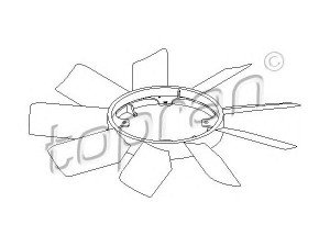 TOPRAN 401 001 ventiliatoriaus ratas, variklio aušinimas 
 Aušinimo sistema -> Radiatoriaus ventiliatorius
604 200 01 23