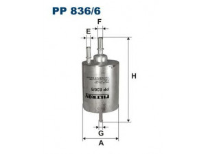 FILTRON PP836/6 kuro filtras 
 Techninės priežiūros dalys -> Papildomas remontas
4F0201511C, 4F0201511E