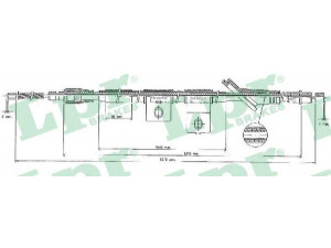LPR C1379B trosas, stovėjimo stabdys 
 Stabdžių sistema -> Valdymo svirtys/trosai
5977002020