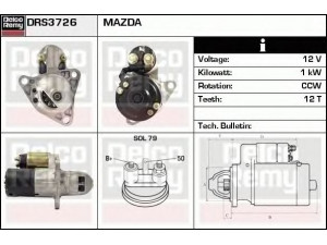 DELCO REMY DRS3726 starteris 
 Elektros įranga -> Starterio sistema -> Starteris
KL36-18-400B, M0T80881