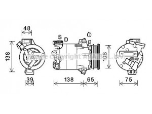 AVA QUALITY COOLING FDK595 kompresorius, oro kondicionierius 
 Oro kondicionavimas -> Kompresorius/dalys
1779458, CV6119D629BG, CV6119D629BJ