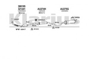 KLARIUS 931025U išmetimo sistema 
 Išmetimo sistema -> Išmetimo sistema, visa