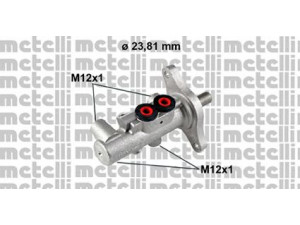 METELLI 05-0612 pagrindinis cilindras, stabdžiai 
 Stabdžių sistema -> Pagrindinis stabdžių cilindras
6X1 614 019A