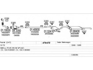 MTS C380358003217 išmetimo sistema 
 Išmetimo sistema -> Išmetimo sistema, visa