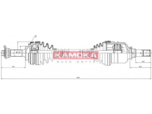 KAMOKA TO1138918A kardaninis velenas 
 Ratų pavara -> Kardaninis velenas
43420-20112