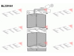 FTE BL2201A1 stabdžių trinkelių rinkinys, diskinis stabdys 
 Techninės priežiūros dalys -> Papildomas remontas