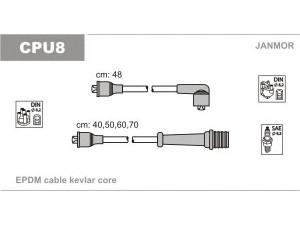 JANMOR CPU8 uždegimo laido komplektas 
 Kibirkšties / kaitinamasis uždegimas -> Uždegimo laidai/jungtys
7700646235