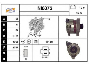 SNRA NI8075 kintamosios srovės generatorius
23100AP000, LR165714