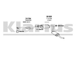 KLARIUS 180648E išmetimo sistema 
 Išmetimo sistema -> Išmetimo sistema, visa