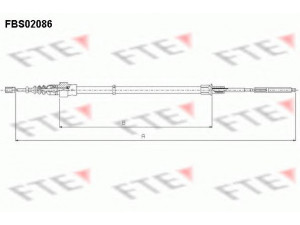 FTE FBS02086 trosas, stovėjimo stabdys 
 Stabdžių sistema -> Valdymo svirtys/trosai
6X0 609 721 D, 6X0 609 721 E