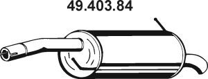 EBERSPÄCHER 49.403.84 galinis duslintuvas 
 Išmetimo sistema -> Duslintuvas
C601 40 100