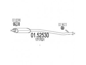 MTS 01.52530 vidurinis duslintuvas 
 Išmetimo sistema -> Duslintuvas
1717G1