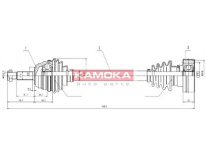 KAMOKA VW1138919 kardaninis velenas 
 Ratų pavara -> Kardaninis velenas
191407271CV, 191407271RX, 191407271AX
