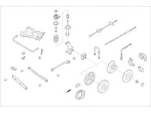 DELPHI FORD-01296-R rato pakaba 
 Ašies montavimas/vairavimo mechanizmas/ratai -> Prekių paieška pagal schemą