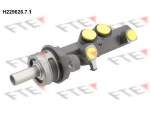 FTE H229026.7.1 pagrindinis cilindras, stabdžiai 
 Stabdžių sistema -> Pagrindinis stabdžių cilindras
1K1 614 019 B, 1K1 614 019 F, 1K1 614 019 B