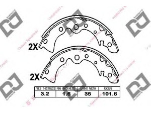 DJ PARTS BS1110 stabdžių trinkelių komplektas 
 Techninės priežiūros dalys -> Papildomas remontas
4406004A00, 4406004A25, 4406027R25