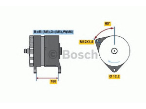 BOSCH 0 120 689 562 kintamosios srovės generatorius
1516503R, 475885