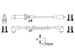 BOSCH 0 986 356 848 uždegimo laido komplektas 
 Kibirkšties / kaitinamasis uždegimas -> Uždegimo laidai/jungtys