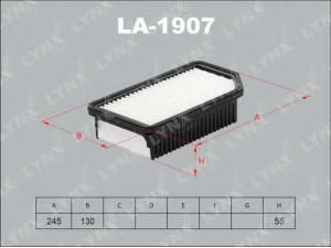 LYNXauto LA-1907 oro filtras 
 Filtrai -> Oro filtras
28113-1J000, 28113-1P000, 28113-2K000