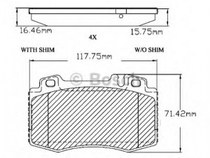 BOSCH F 03B 150 300 stabdžių trinkelių rinkinys, diskinis stabdys 
 Techninės priežiūros dalys -> Papildomas remontas
M6107E01, 003 420 05 20, 003 420 08 20